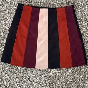 Forever 21 Faux Suede Colorblock Mini Skirt – Boho Patchwork – Size Small